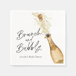 Servilleta De Papel Desayuno Brunch y Burbujas Bridal Shower Personali