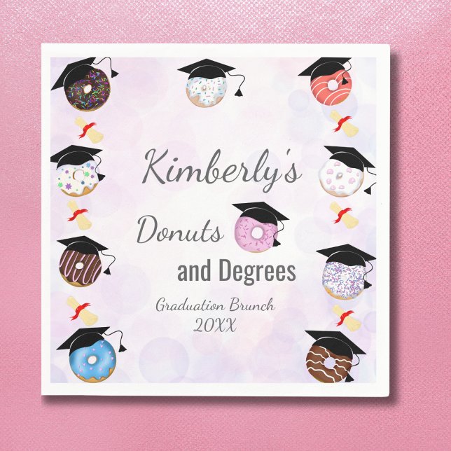 Servilleta De Papel Desayuno de graduación Donuts and Degrees (Subido por el creador)