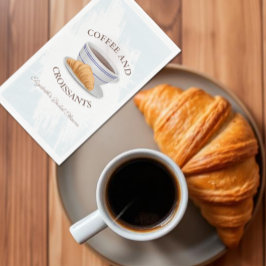 Servilleta De Papel Desayuno Nupcial de Café y Croissants