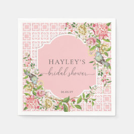 Servilleta De Papel Desayuno Nupcial Trianon Chinoiserie Rosa