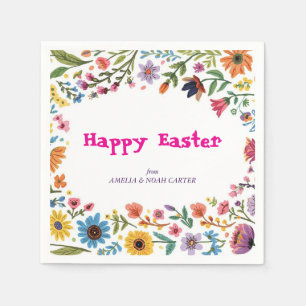 Servilleta De Papel Desayuno y búsqueda de Pascua floral colorido