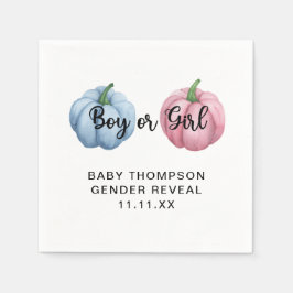 Servilleta De Papel Descubrir el sexo de la calabaza