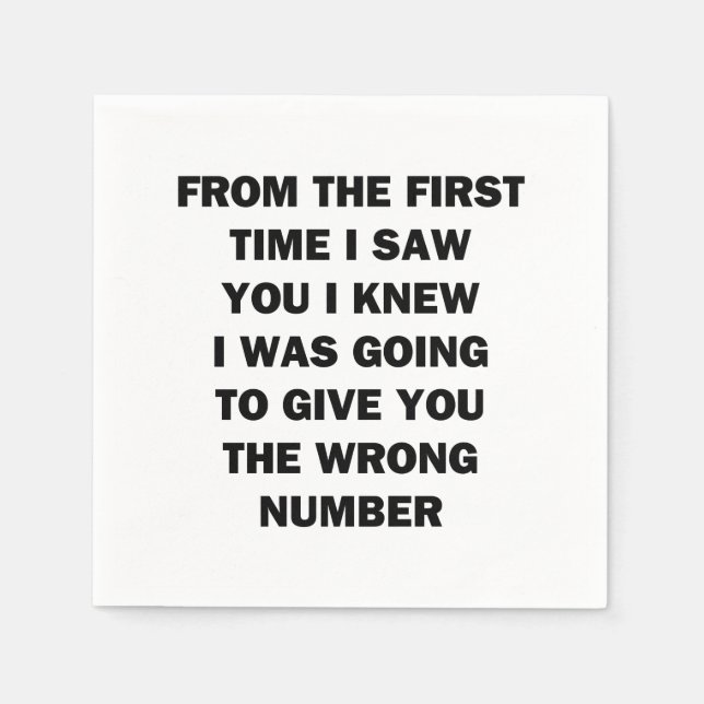 Servilleta De Papel Desde La Primera Vez Que Te Vi (Anverso)