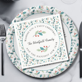 Servilleta De Papel Deseándote una fiesta de feriado de Navidades sabr