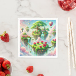 Servilleta De Papel Desenlace caprichoso de los jardines de Poinsettia