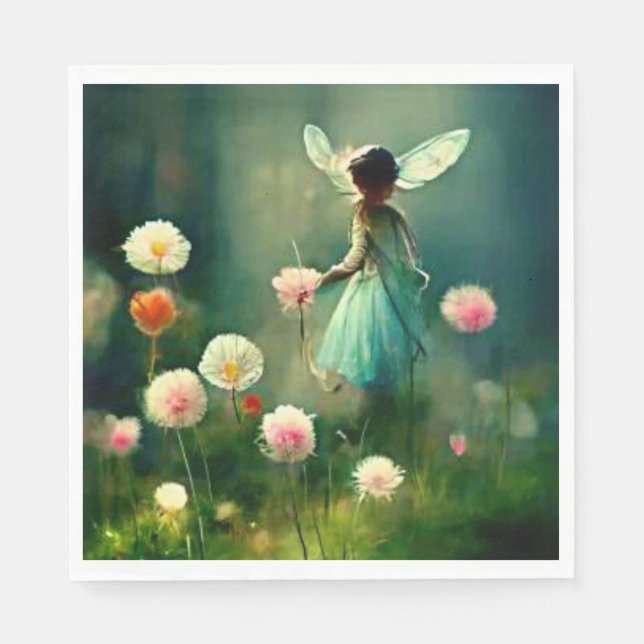 Servilleta De Papel desenlace de jardín de hadas (Anverso)