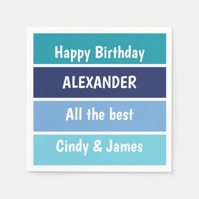 Servilleta De Papel Deseos de cumpleaños de Guay (Anverso)