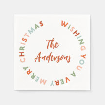 Deseos de Navidad audaces y bohemios con el nombre