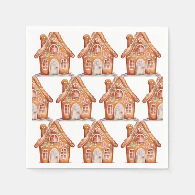 Servilleta De Papel Deseos de pan de jengibre (Anverso)
