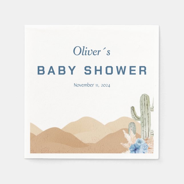 Servilleta De Papel desert baby shower  (Anverso)