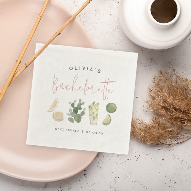Servilleta De Papel Desert Boho Personalized Bachelorette Party (Subido por el creador)