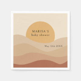Servilleta De Papel Desert Chic Boho Earthy Baby Shower Welcome
