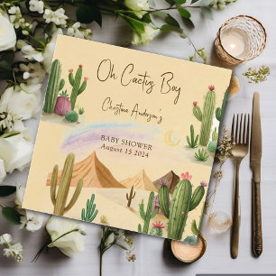 Servilleta De Papel Desert Oh Cactus Boy Boho Arch Baby Shower
