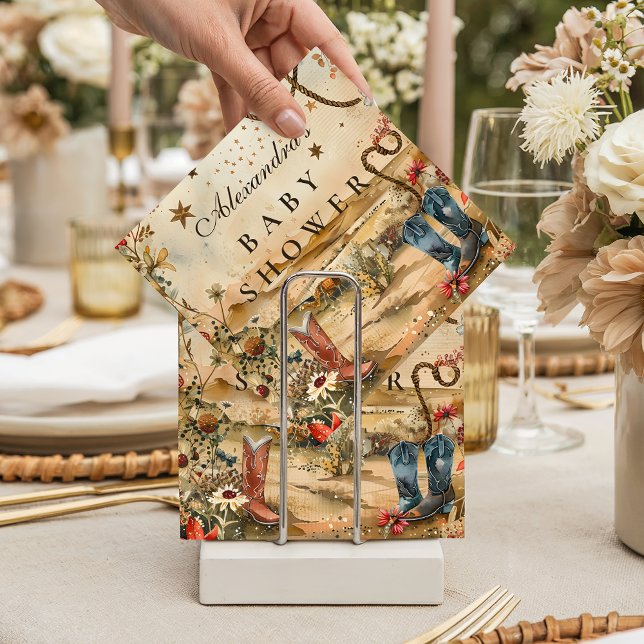 Servilleta De Papel Desert Rodeo Western Baby Shower (Subido por el creador)