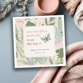 Servilleta De Papel Desert Rubor Retro Mariposa Jardín Baby Shower