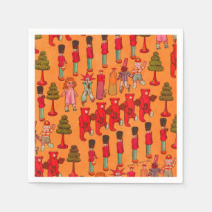 Servilleta De Papel Desfile de juguetes navideños antiguos 1907 Revist