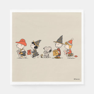 Servilleta De Papel Desfile Feliz Halloween de la Pandilla de Peanuts