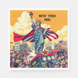 Servilleta De Papel Desfile Patriótico por la Libertad - Vintage 4 de