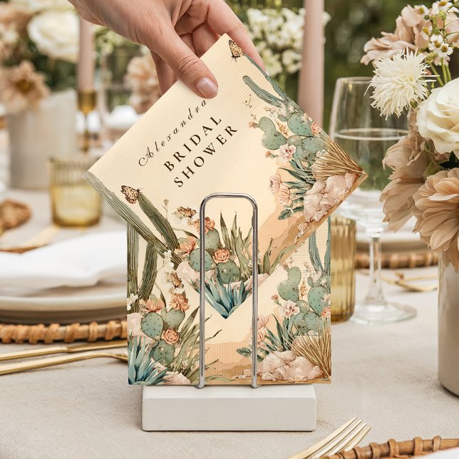 Servilleta De Papel Desierto Boho Cactus Despedida de Soltera (Subido por el creador)