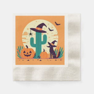 Servilleta De Papel Desierto/cactus del suroeste de Halloween
