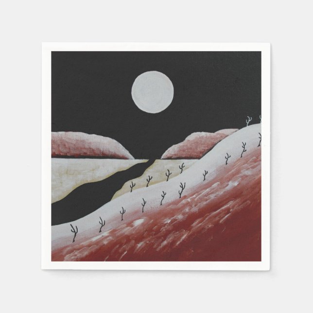 Servilleta De Papel Desierto de arte popular de Arizona (Anverso)