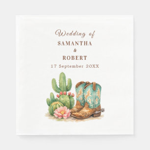 Servilleta De Papel Desierto de Cactus Arizona Bodas de Vaquero 