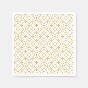Servilleta De Papel Design2 tradicional japonés - SHIPPO- White&Gold