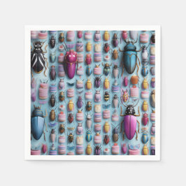 Servilleta De Papel Design scarabées et gâteaux pop pastel chic