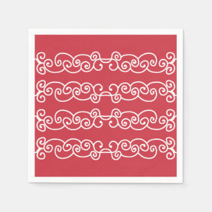 Servilleta De Papel Deslizadores blancos rojos de ladrillo