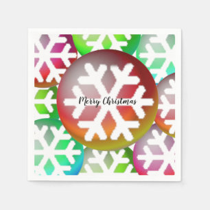 Servilleta De Papel Deslumbrante patrón de copos de nieve Navidades de