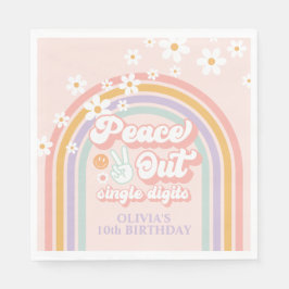 Servilleta De Papel Despedida de los Dígitos Únicos Arcoíris Pastel