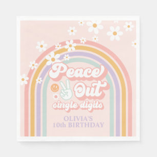 Servilleta De Papel Despedida de los Dígitos Únicos Arcoíris Pastel