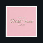 Servilleta De Papel Despedida de soltera<br><div class="desc">Personalice con su color de fondo favorito, nombre y fecha especial para su día especial. Diseñado por Pure Piglet© en www.zazzle.com/purepiglet*.</div>