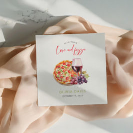 Servilleta De Papel Despedida de soltera Amor y Pizza