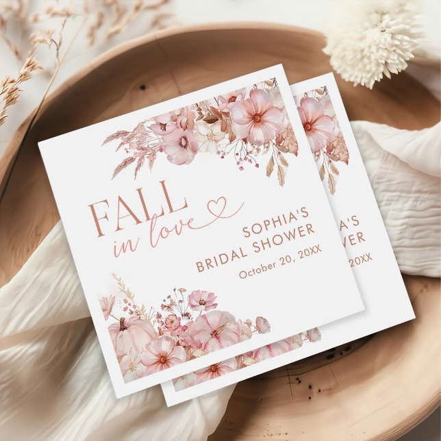 Servilleta De Papel Despedida de soltera boho otoño floral calabaza (Subido por el creador)