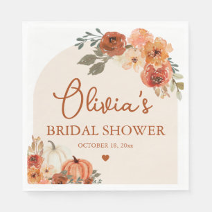 Servilleta De Papel Despedida de Soltera Boho Terracotta Calabaza Otoñ