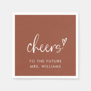 Servilleta De Papel Despedida de soltera Boho Terracotta Future Mrs