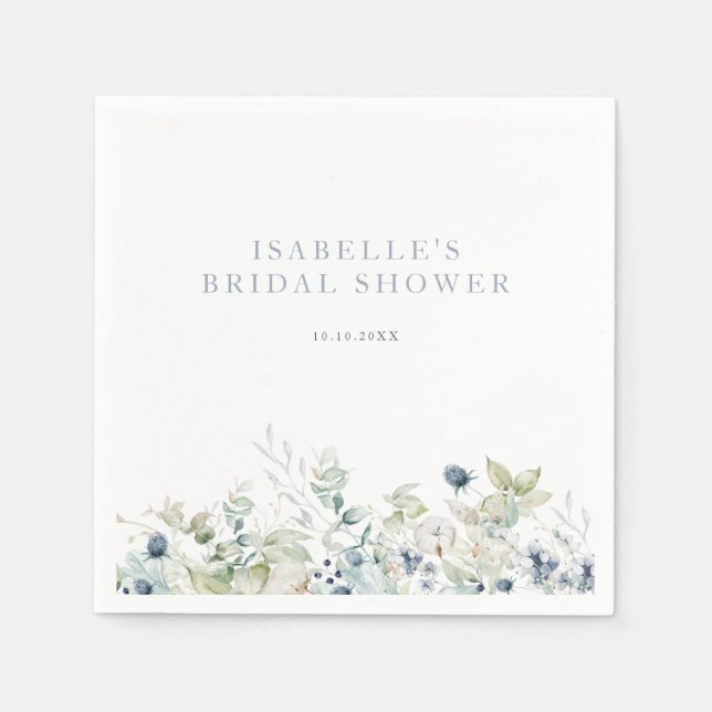Servilleta De Papel Despedida de soltera botánica de invierno (Anverso)