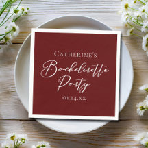 Despedida de soltera Burgundy personalizada Chic