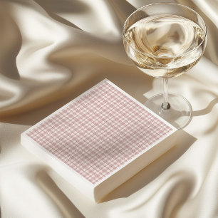 Servilleta De Papel Despedida de soltera campestre de cuadros rosados