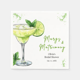 Servilleta De Papel Despedida de soltera cóctel Margs y Matrimonio