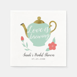 Servilleta De Papel Despedida de Soltera con Amor en Infusión