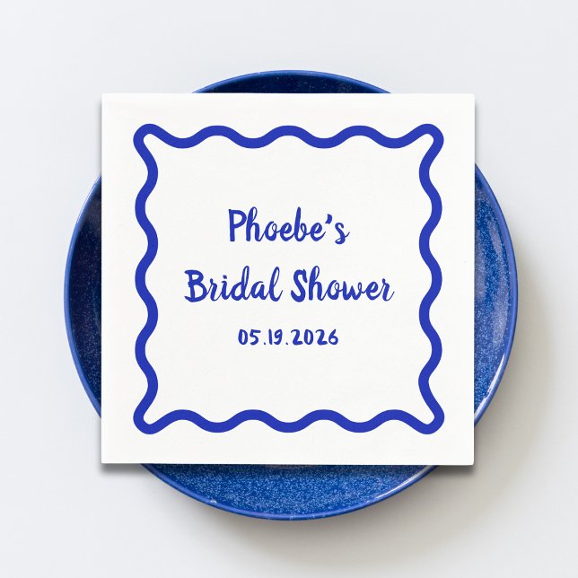 Servilleta De Papel Despedida de Soltera con Borde Ondulado Caprichoso (Subido por el creador)