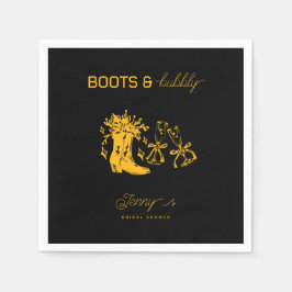 Servilleta De Papel Despedida de Soltera con Botas y Burbujas