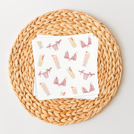 Servilleta De Papel Despedida de soltera con bragas y palomas