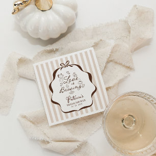 Servilleta De Papel Despedida de Soltera con Café Love Is Brewing