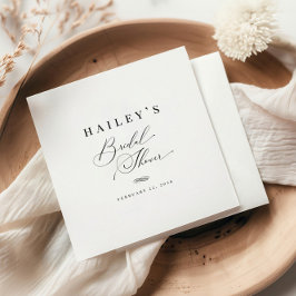 Servilleta De Papel Despedida de Soltera con Caligrafía Clásica Elegan