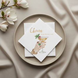 Servilleta De Papel Despedida de soltera con cóctel elegante