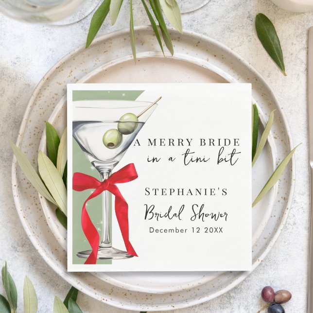 Servilleta De Papel Despedida de soltera con cóctel Martini sucio y la (Subido por el creador)