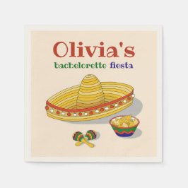 Servilleta De Papel Despedida de soltera con fiesta mexicana personali